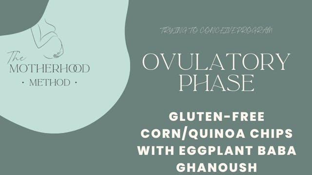 Ovulatory Phase Snack - Gluten-Free Corn/Quinoa Chips w/ Eggplant Baba Ghanoush 