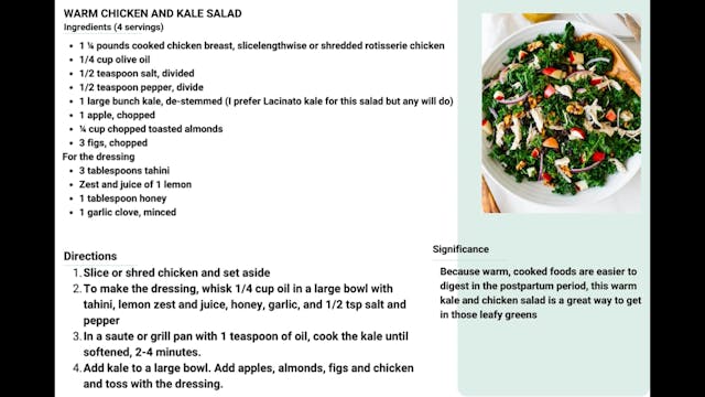 Warm Chicken & Kale Salad