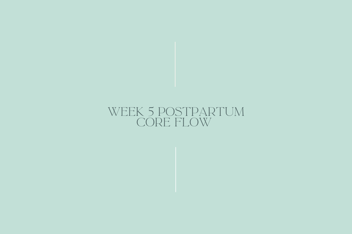 WEEK 5 Postpartum - Core flow