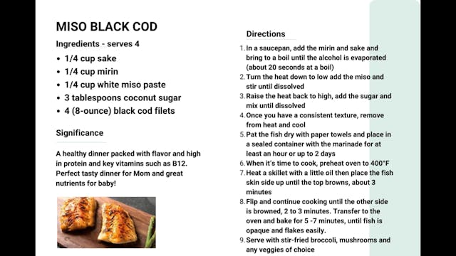 Miso Black Cod