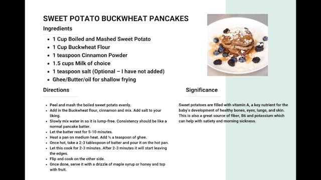 Sweet Potato Buckwheat Pancakes