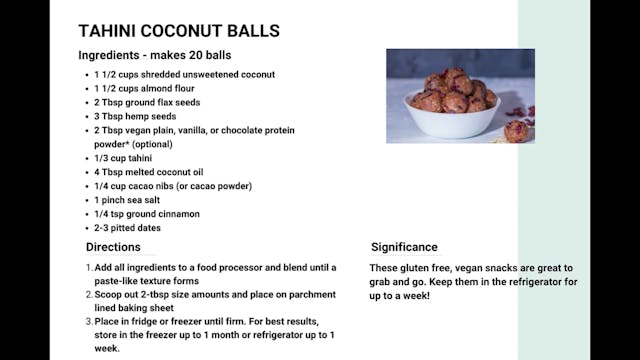 Tahini Coconut Balls