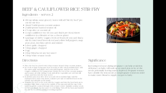 Beef & Cauliflower Rice Stir Fry