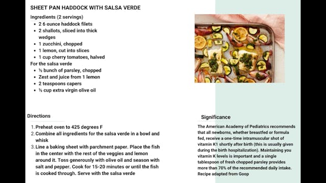 Sheet Pan Haddock with Salsa Verde