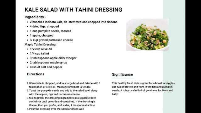 Kale Salad With Tahini Dressing