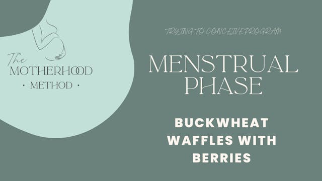 Menstrual Phase Breakfast - Buckwheat...