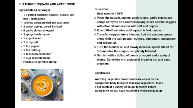 Butternut Squash & Apple Soup