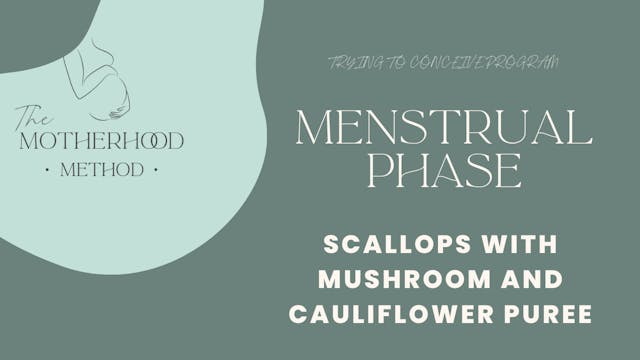 Menstrual Phase Dinner - Scallops w/ Mushroom & Cauliflower Puree  