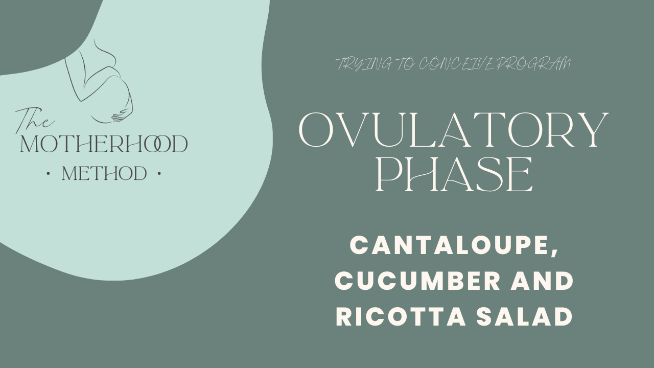 Ovulatory Phase Lunch - Cantaloupe, Cucumber & Ricotta Salad