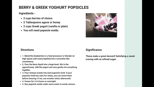 Berry & Greek Yoghurt Popsicles