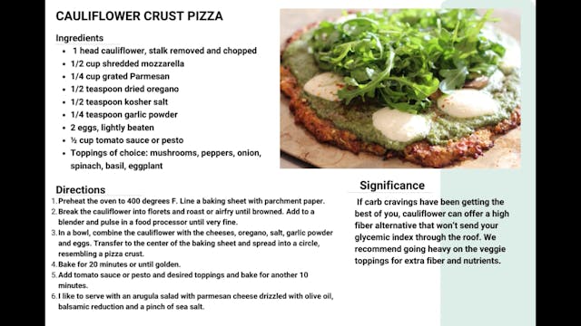 Cauliflower Crust Pizza