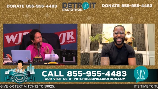 Nate Burleson at the 12th Annual Mitch Albom Radiothon