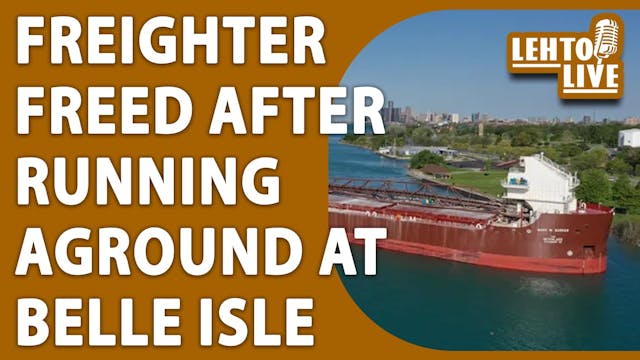 Great Lakes freighter freed after run...