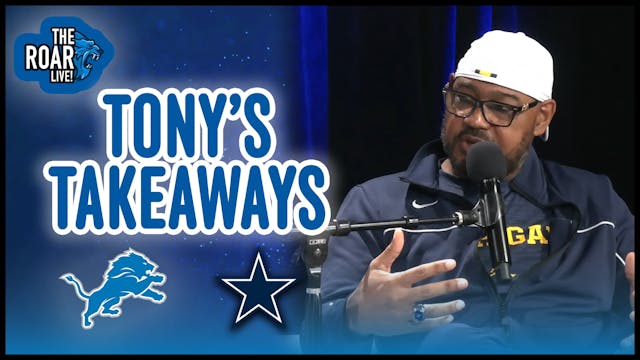 Tony's Takeaways - Week 6: Detroit v....