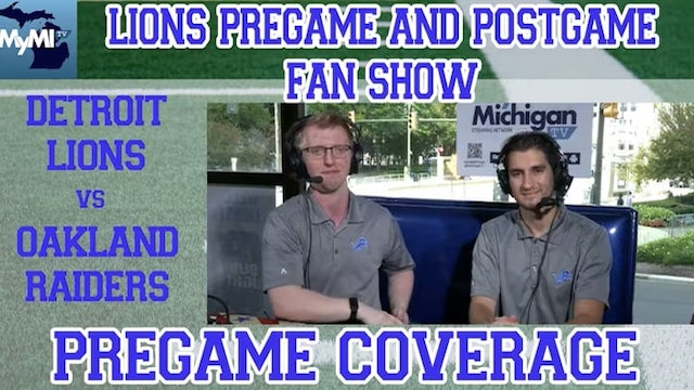 Lions vs. Raiders 10/30 - Monday Night Football - Detroit Lions Fan Show - Pregame Coverage