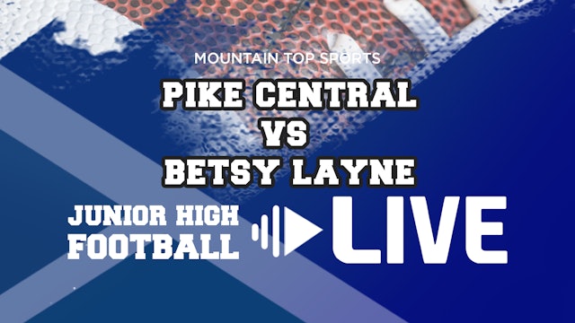Pike Central vs Betsy Layne Jr. High Football