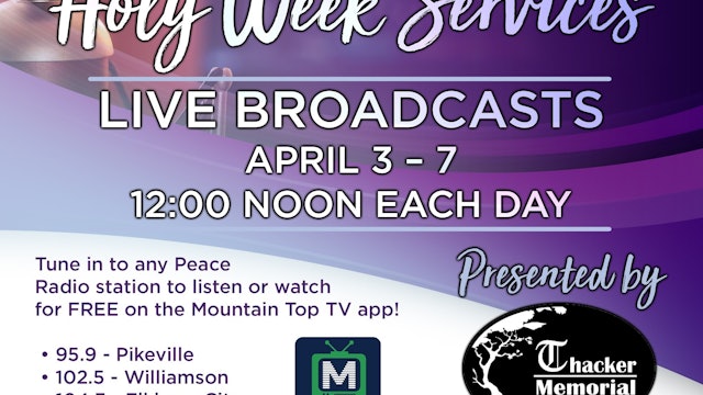 Holy Week 2023 - Wednesday Service from Pikeville United Methodist Church