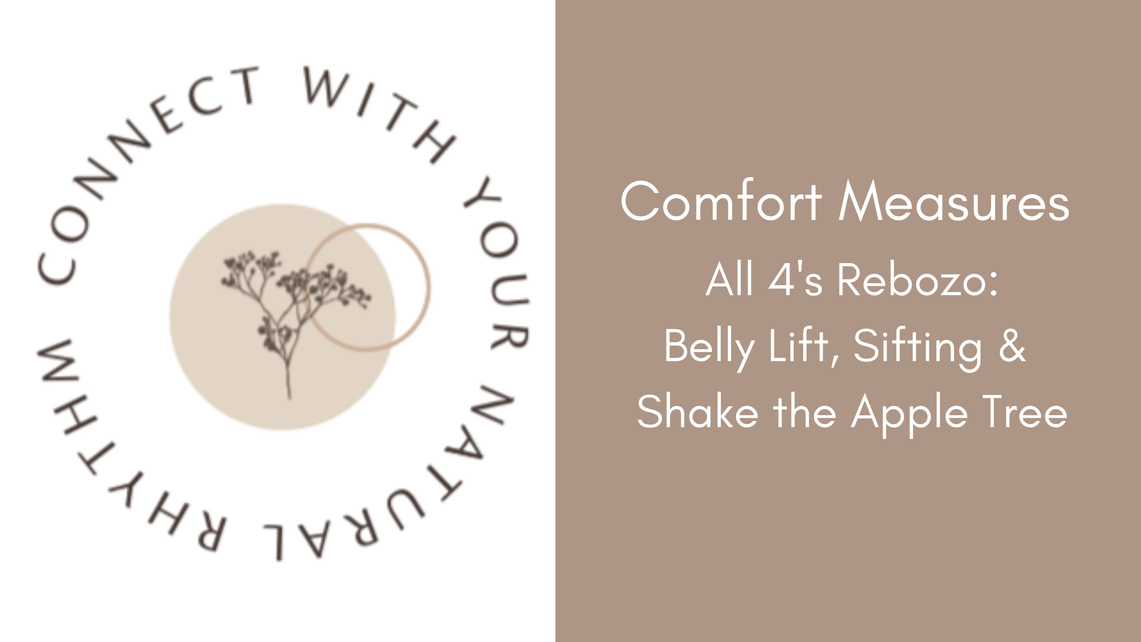 Comfort Measures: All 4's Rebozo: Belly Lift, Sifting & Shake the Apple Tree