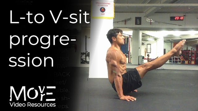 L-sit to V-sit progression