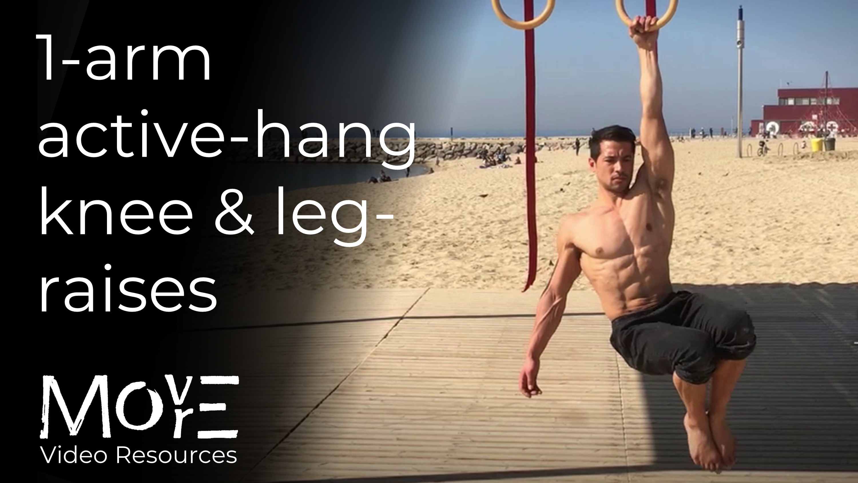 1-arm active-hang knee & leg-raises