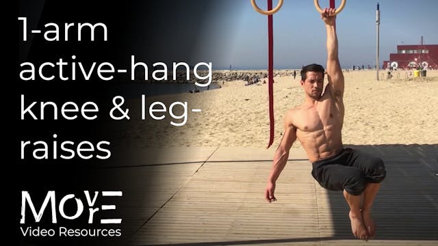 1-arm active-hang knee & leg-raises