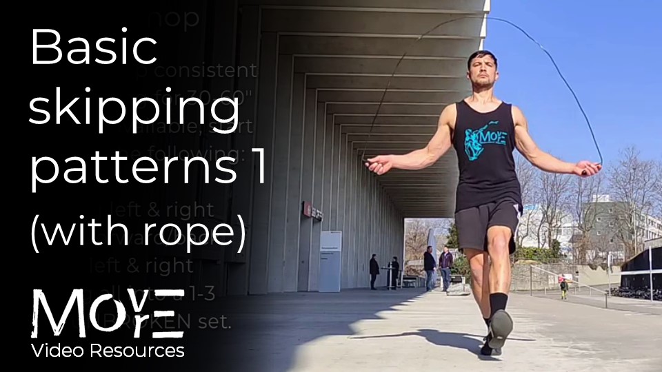 Basic skipping patterns 1 (with a rope)