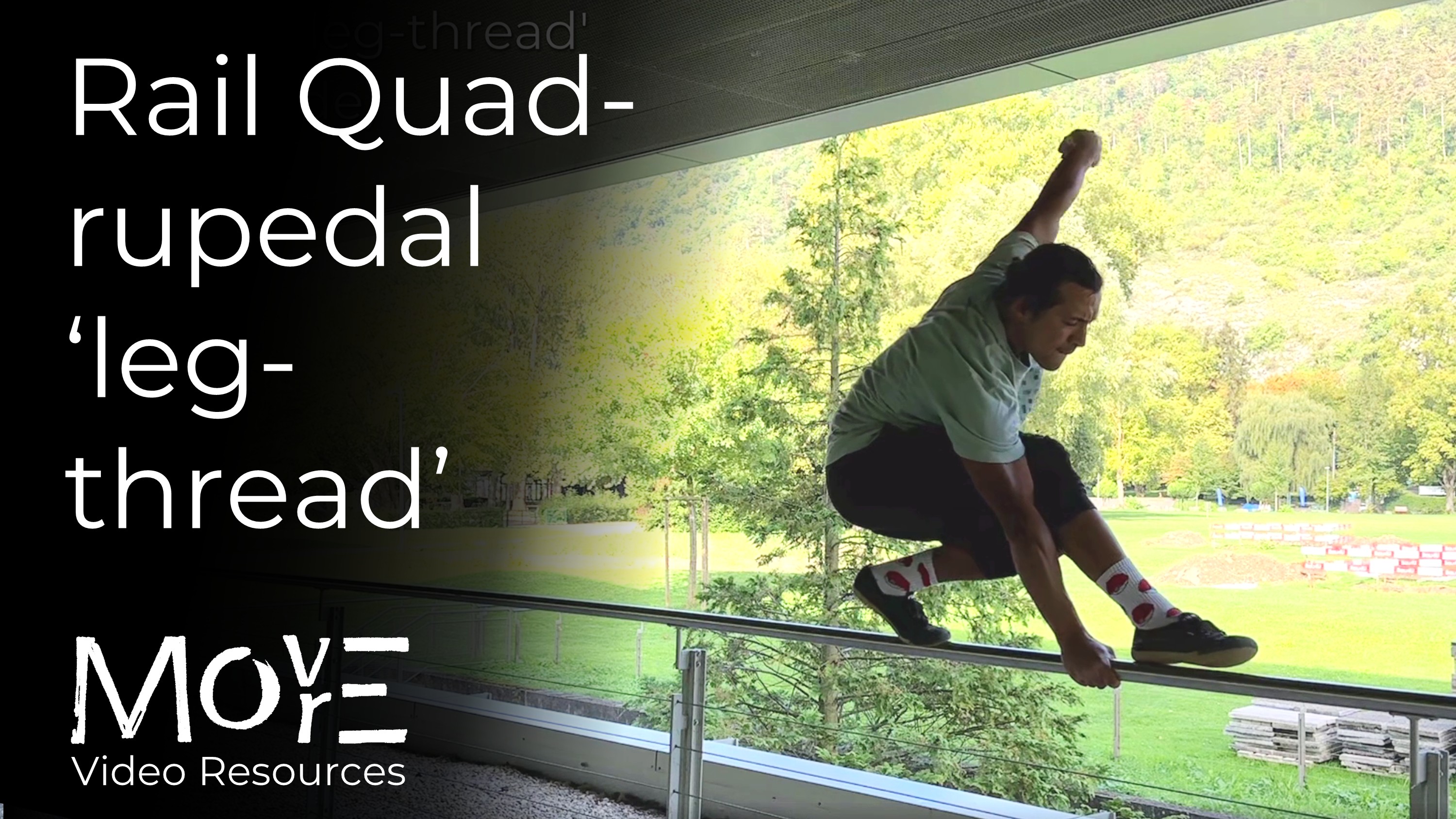 Rail-quadrupedal 'leg-thread'