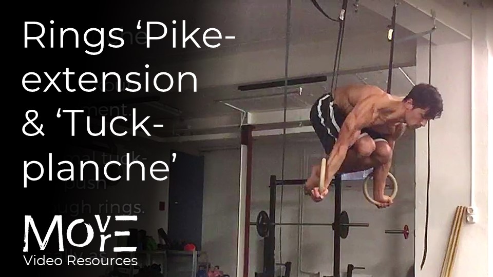 Rings 'Pike-extension' and 'Tuck-planche'