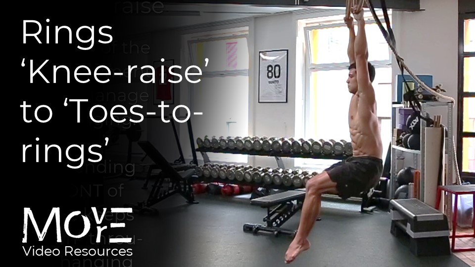 Rings ‘Knee-raise’ to ‘Toes to rings’