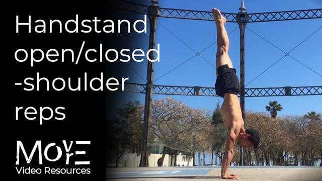 Handstand open/closed-shoulder reps