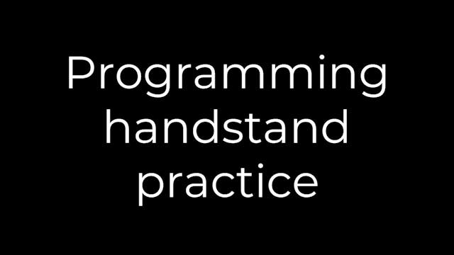'In Focus' Programming: Handstand