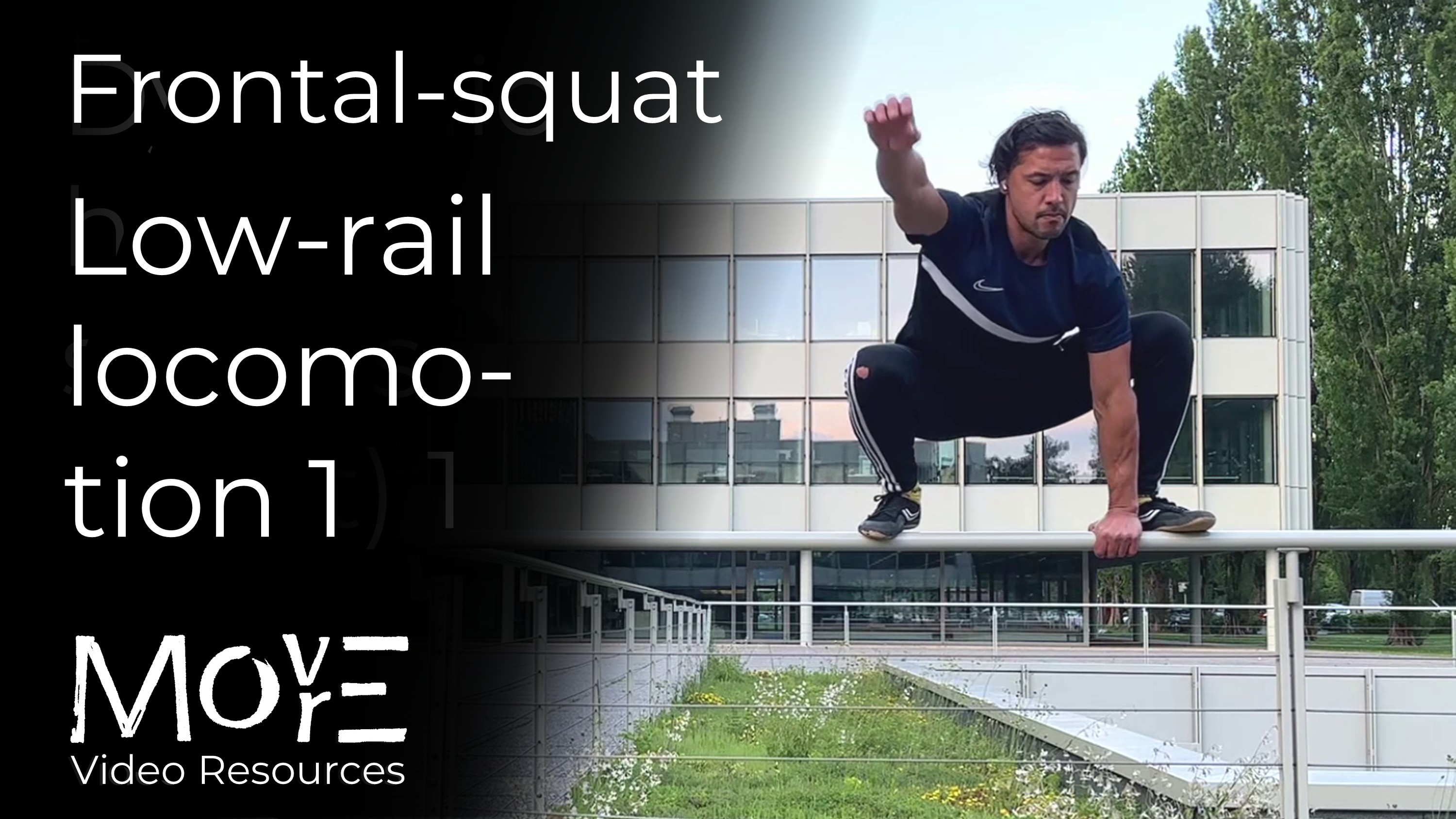 Low-rail locomotion 1: Frontal squat-walk variations