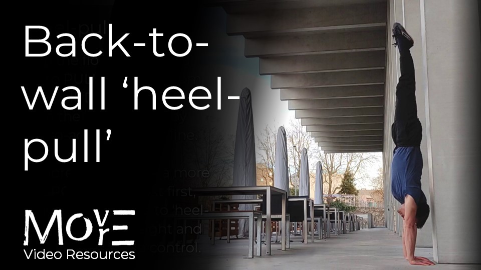 Back-to-wall handstand 'Heel-pull'