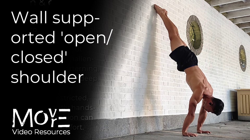 Wall-supported open closed shoulder