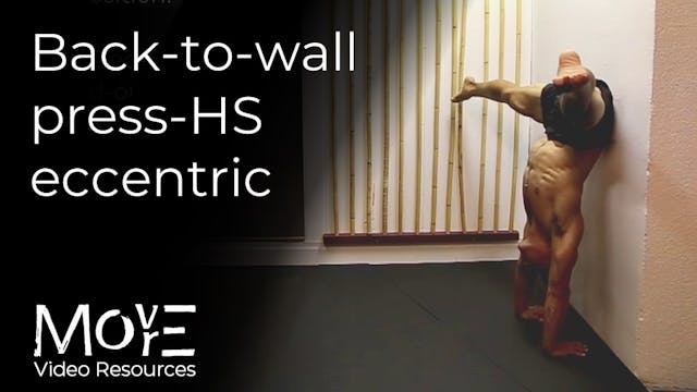 Back-to-wall Straddle press-HS eccentric