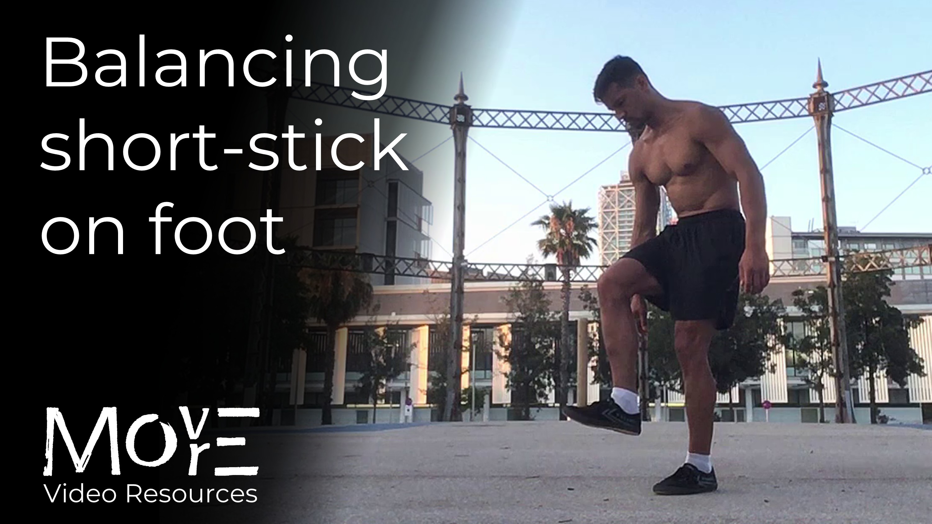 Balance short stick on foot (60" ea.)