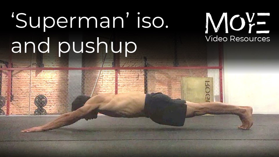 ‘Superman’ isometric & pushups