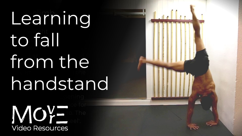 Learning to fall from the Handstand