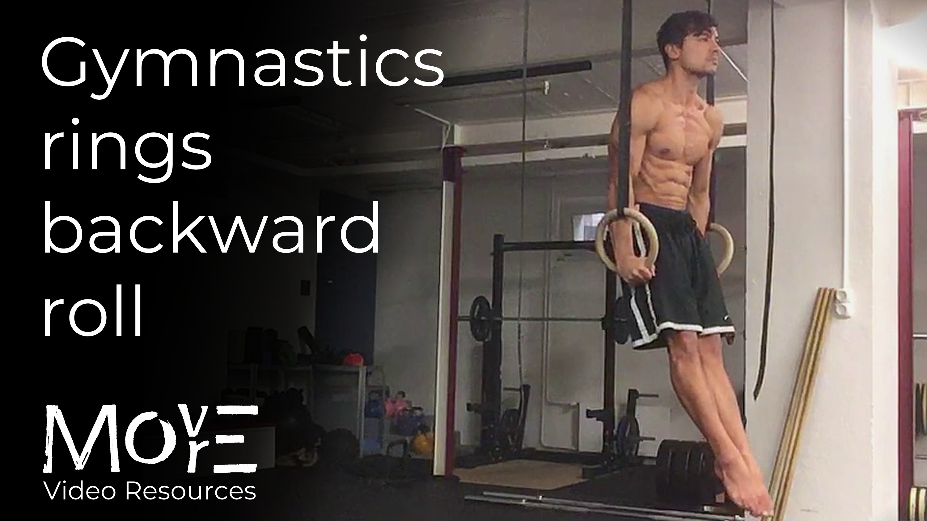 Gymnastics rings backward roll