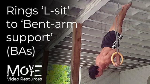 Rings 'L-sit' to 'Bent-arm support' (...