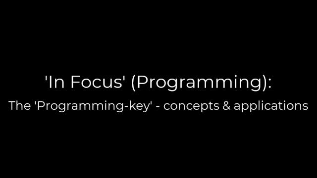 Using the 'Programming key'