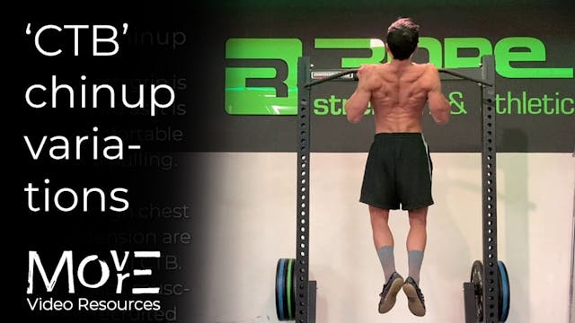 Chest-to-bar (CTB) 'chinup' variations