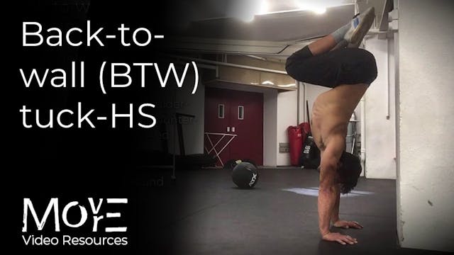 Back-to-wall Tuck HS hold & 'toe-pull'
