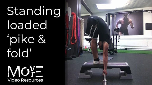 Standing loaded 'pike & fold'