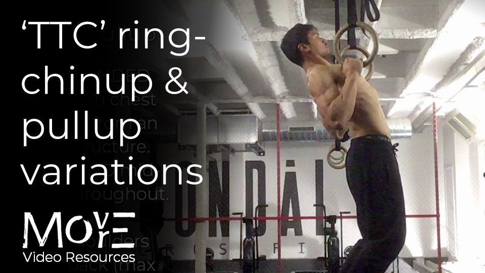 'TTC' ring-chinup and pullup variations