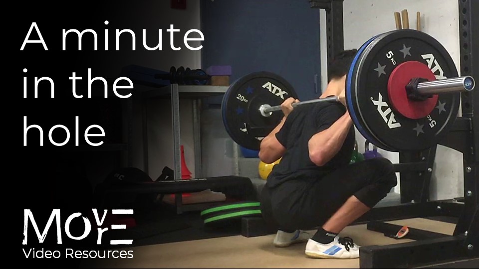 "A Minute in the Hole" - loaded squat compression