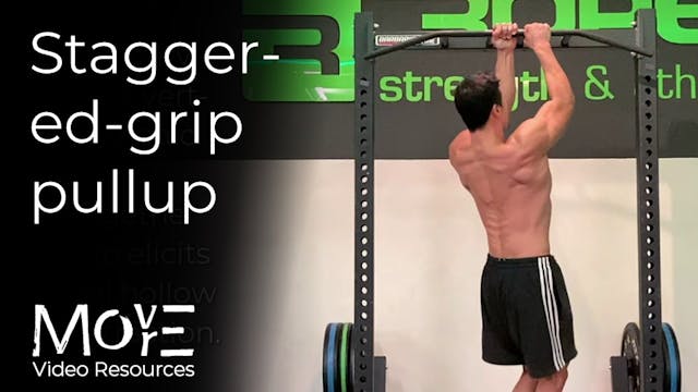 Staggered-grip pullup