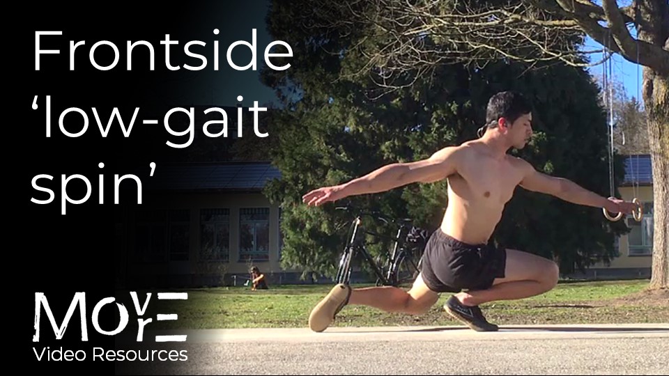 FS (front-side) LG (low-gait) spin