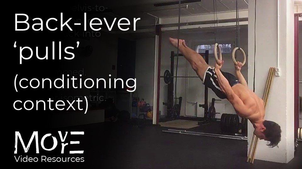 Back-lever (BL) 'pulls' (conditioning context)
