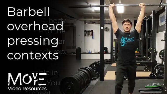 Standing overhead-pressing (barbell)